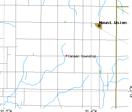 Canaan township, IA map