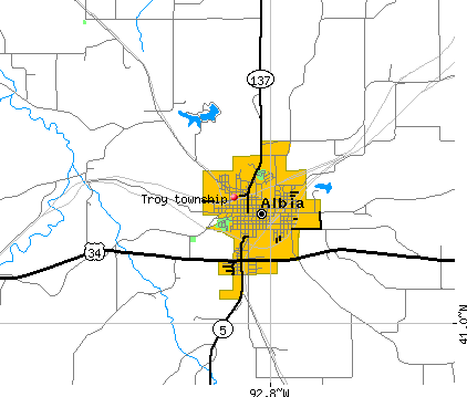 Troy township, IA map