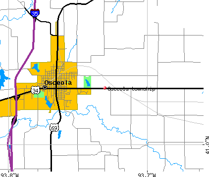 Osceola township, IA map