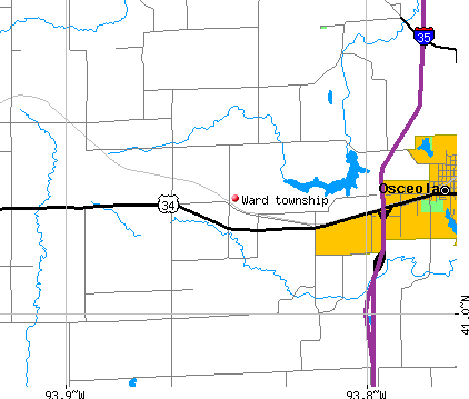 Ward township, IA map