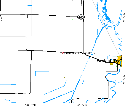 Lunsford township, AR map