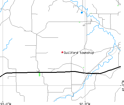 Guilford township, IA map