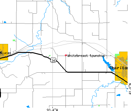 Whitebreast township, IA map