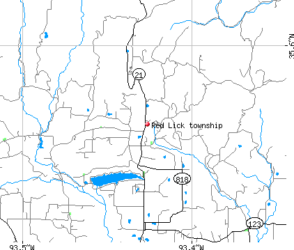 Red Lick township, AR map