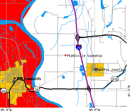 Plattville township, IA map