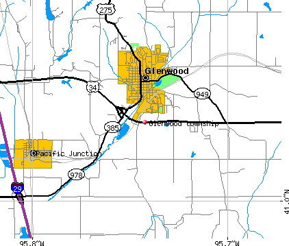 Glenwood township, IA map
