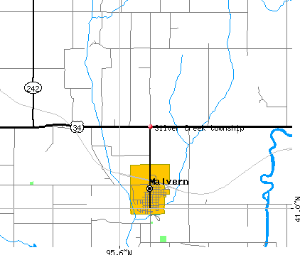 Silver Creek township, IA map