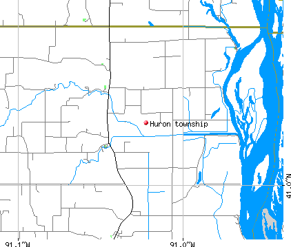 Huron township, IA map