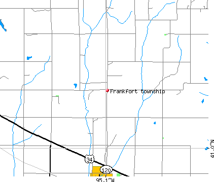 Frankfort township, IA map