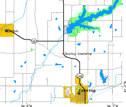 Quincy township, IA map