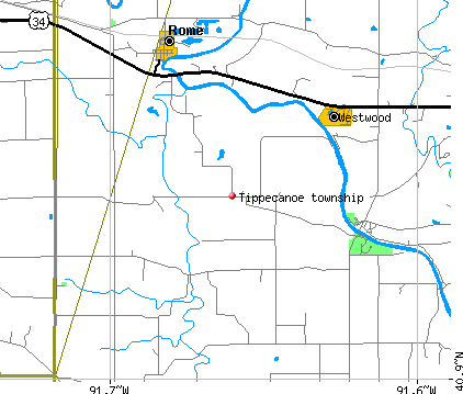 Tippecanoe township, IA map