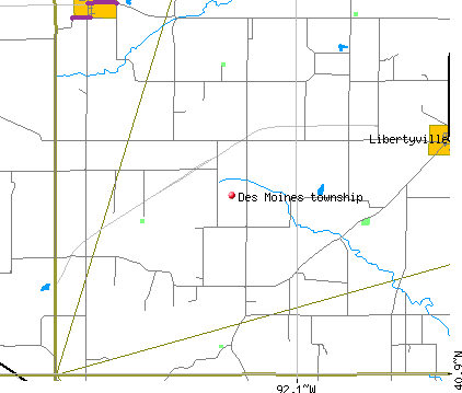 Des Moines township, IA map