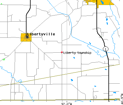 Liberty township, IA map