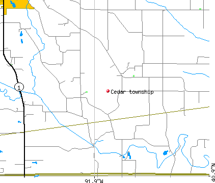 Cedar township, IA map