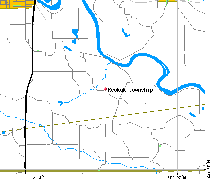 Keokuk township, IA map