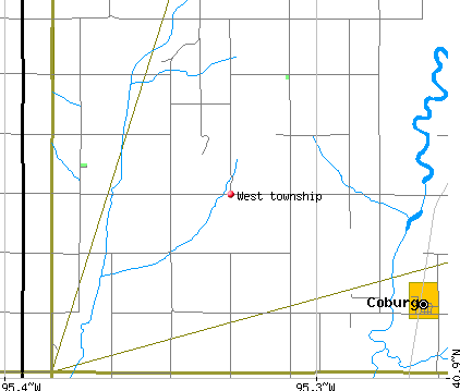 West township, IA map