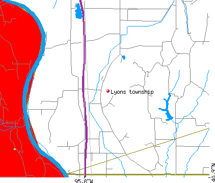 Lyons township, IA map