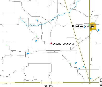 Urbana township, IA map