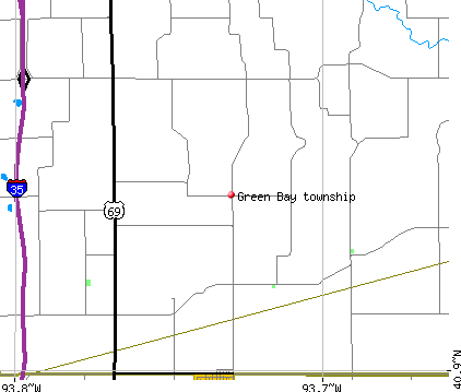 Green Bay township, IA map