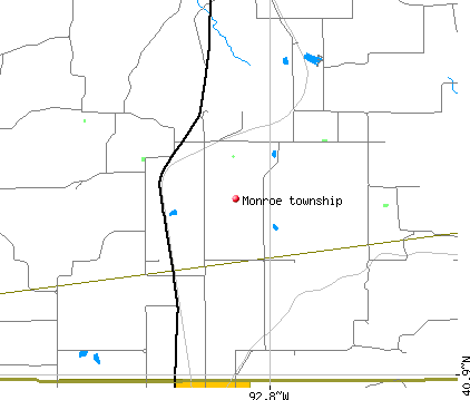 Monroe township, IA map