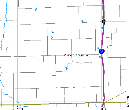 Knox township, IA map