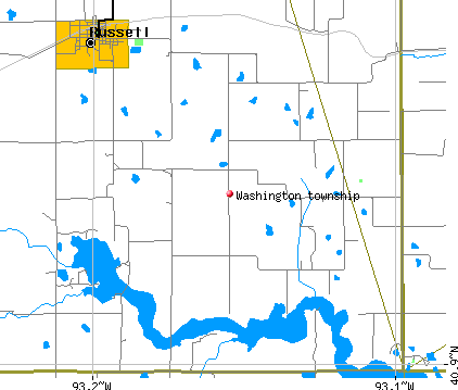 Washington township, IA map