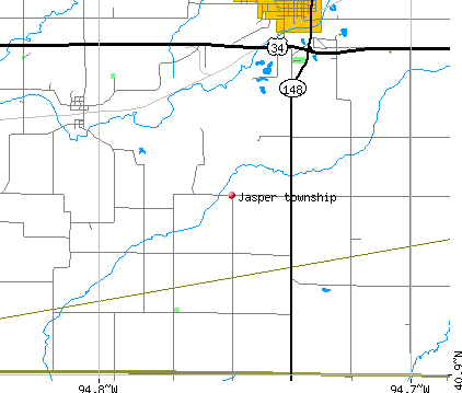 Jasper township, IA map