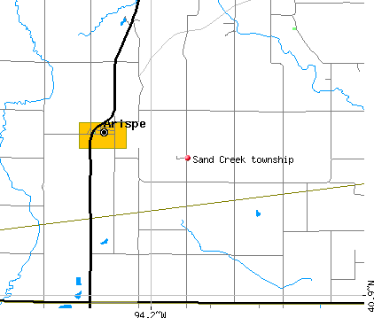 Sand Creek township, IA map