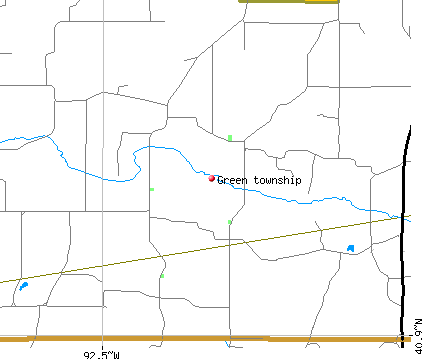 Green township, IA map
