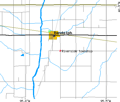 Riverside township, IA map
