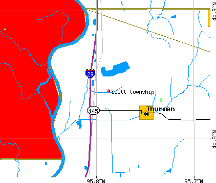 Scott township, IA map