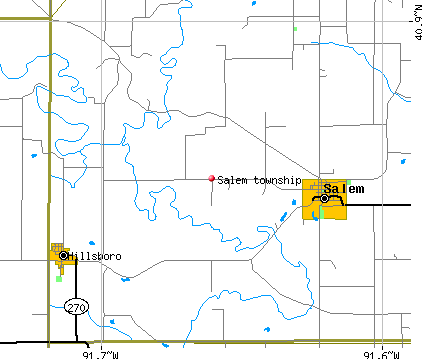 Salem township, IA map