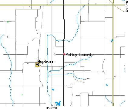 Valley township, IA map