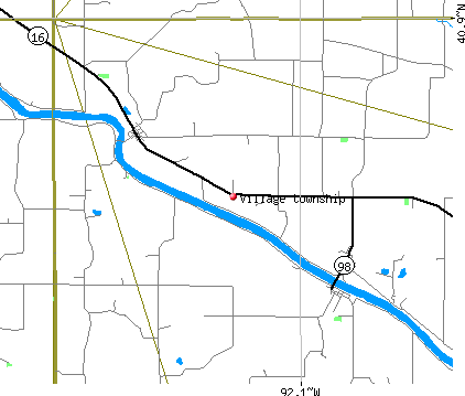 Village township, IA map