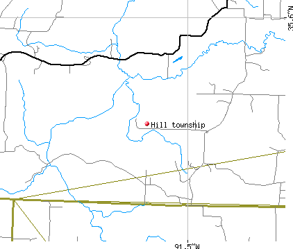 Hill township, AR map