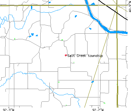 Salt Creek township, IA map