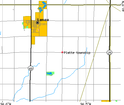 Platte township, IA map