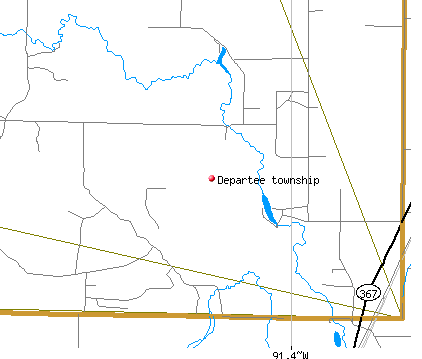 Departee township, AR map