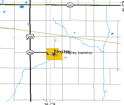 Tingley township, IA map