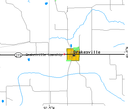 Drakesville township, IA map