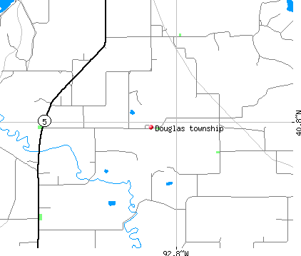 Douglas township, IA map