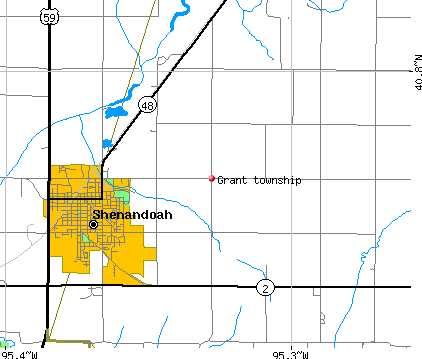 Grant township, IA map