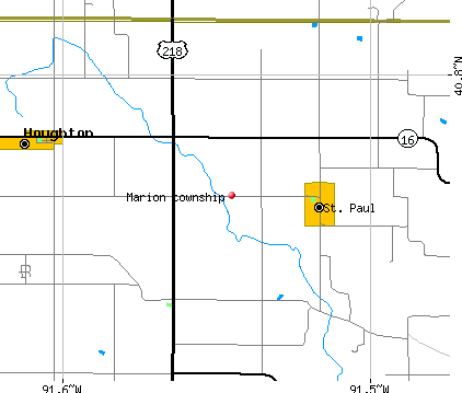 Marion township, IA map