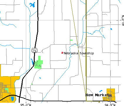 Nebraska township, IA map