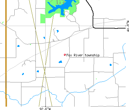 Fox River township, IA map