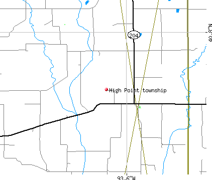 High Point township, IA map
