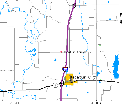 Decatur township, IA map