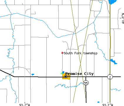 South Fork township, IA map