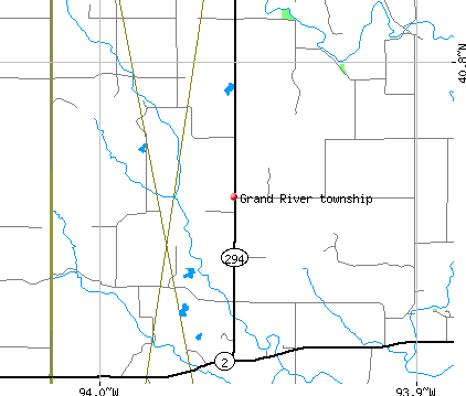 Grand River township, IA map