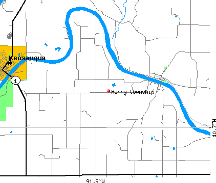 Henry township, IA map